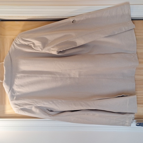 Democracy Roll Tab Blazer Jacket Tan Single Button Lined NWT Transitional - Picture 5 of 8